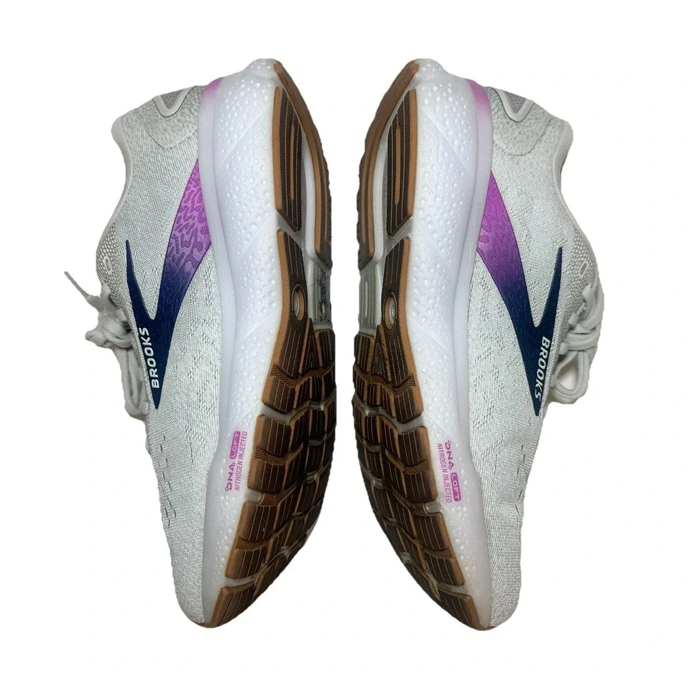 BROOKS‎ Women's 8.5 Med (B) Ghost 16 Grey Estate Blue White Running Shoes